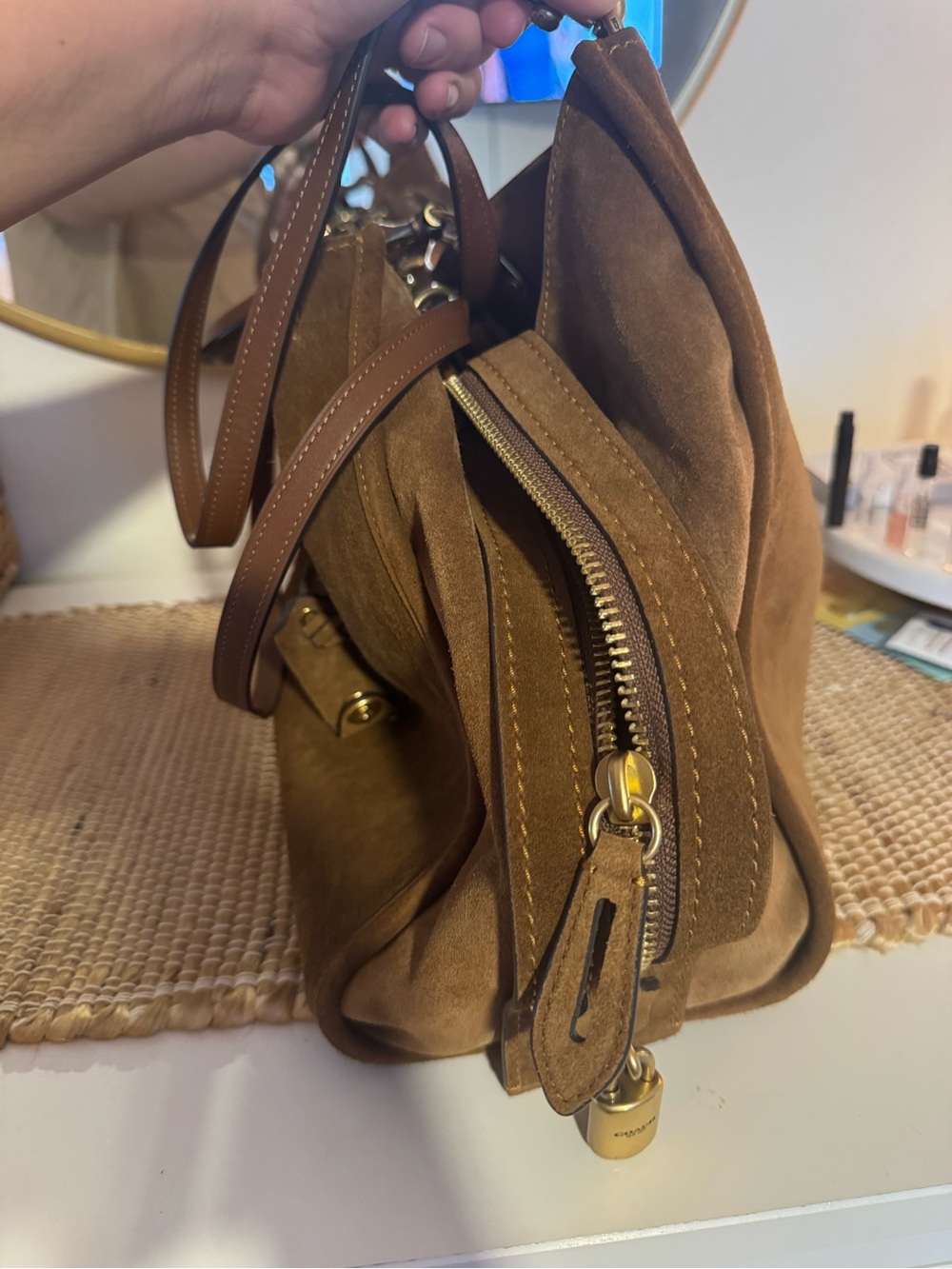 Coach Rogue 40 Warm Brown Suede - Picture 10 of 12